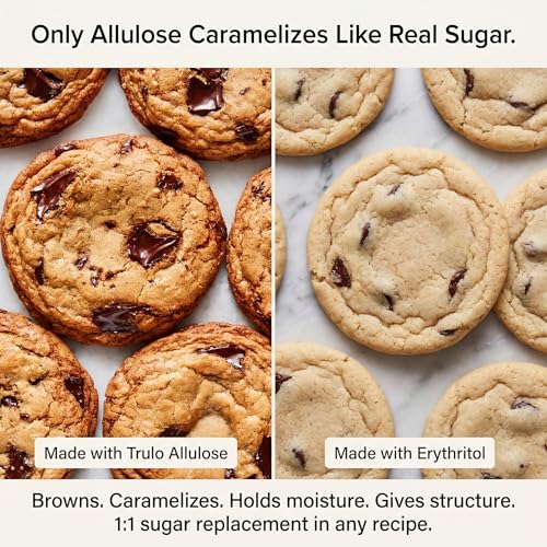Image of Trulo Allulose Sweetener with Monk Fruit and Stevia | NO ERYTHRITOL | Natural Zero GI Sugar Replacement | Zero Calorie, Keto & Diabetes Friendly | Pocket Pack 100g