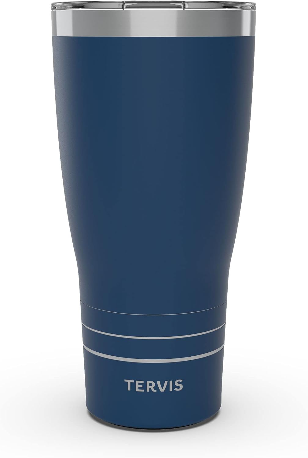 Tervis Traveler Powder Coated Stainless Steel Triple Walled Insulated Tumbler Travel Cup Keeps Drinks Cold & Hot, 30oz, Deepwater Blue