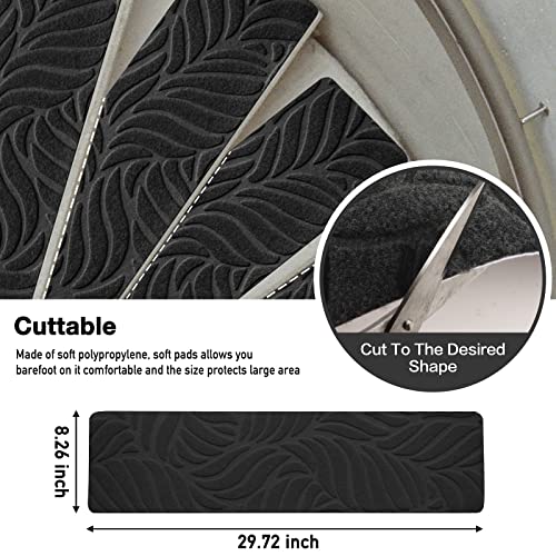 Oxkvpvf Stair Treads For Wooden Steps - Non Slip Stairs Carpet Tape Peel And Stick With Double Adhesive Tape Set Of 15 Leaf (Black) #TOP1