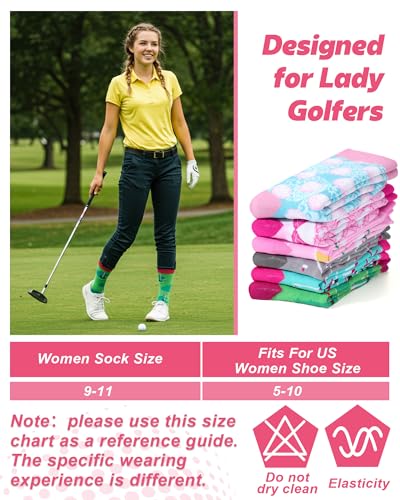 Croloose 6 Pairs Funny Golf Socks