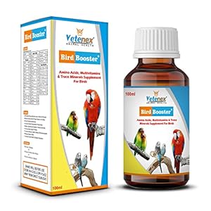 VETENEX Bird Booster Plus – Birds Immunity & Growth Booster with Essential Amino Acids, Multivitamins & Trace Minerals Supplement – 100 ML