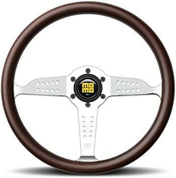 MOMO Motorsport Super Grand Prix Steering Wheel Mahogany Wood Grip Polished Spoke 350mm - GRA35WD0P