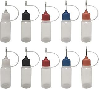 30 Pack, 10ml, Multi Color Caps Needle Bottle dropper bottle eliquid bottle liquid bottle squeeze bottle Steel Needle TIP Dropper Bottles