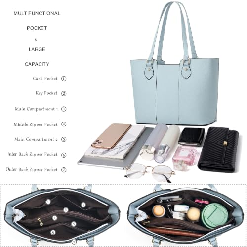 Image of CHICAROUSAL Tote Handbags Purses for Women PU Leather Womens Shoulder Bag | Large Tote Bag for Women, Shoulder Purse, Vegan Leather Purses for Women, Women's Handbags
