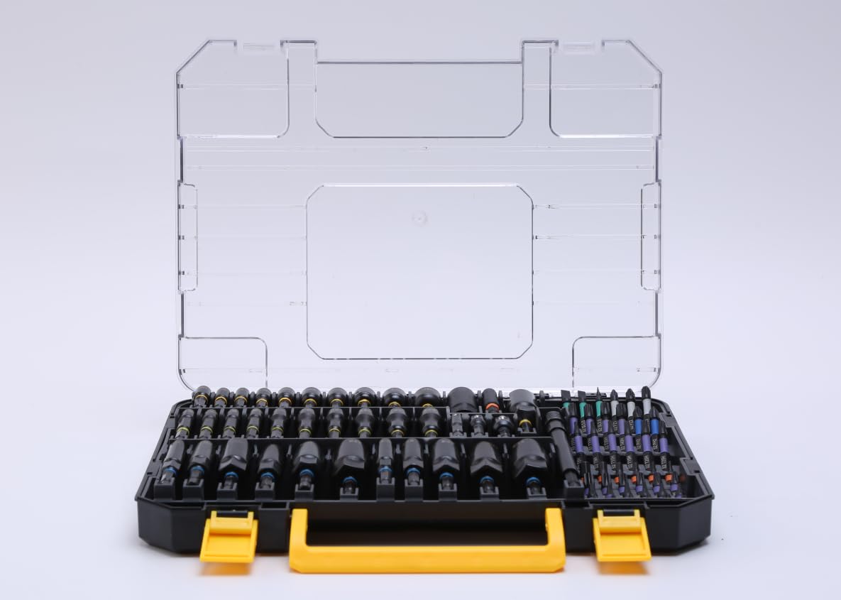 Set di 80 chiavi magnetiche a percussione con adattatori universali per officina | Punte per chiavi a bussola in acciaio S2 con inserti per avvitatore a percussione a batteria, riparazione auto