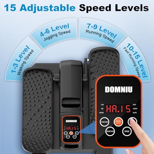 Image of Under Desk Elliptical Machine, Electric Elliptical as Seen on TV for Seniors Adults with 15 Adjustable Speed, Quiet & Portable Electric Seated Pedal Exerciser for Home Office