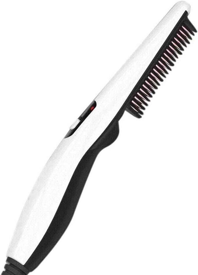 ZIZLY Electric Ergonomic Beard Straightener Brush Comb for Men (Multicolour)