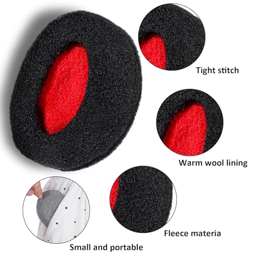 PEOVLVN 2 Pairs Bandless Earmuffs Winter Ear Warmers Fleece Ear Muffs Cold Weather Ear Covers for Men Women & Kids Outdoor Activities (S) - Thumbnail 3