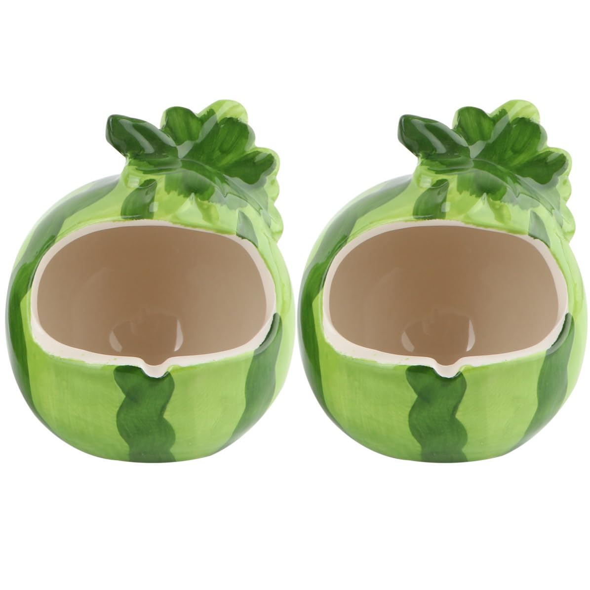 Accesorios para hámster contra el calor con refugio de cerámica verde para jaulas en verano