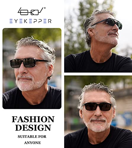 Eyekepper Metal Frame Rim Polarized Lens Clip On Sunglasses 56 * 34MM2