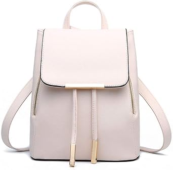 Pahajim Backpack Purse for Women, PU Leather Travel Daypack | Small PU leather rucksack with anti theft back pocket adjustable straps for travel school shopping