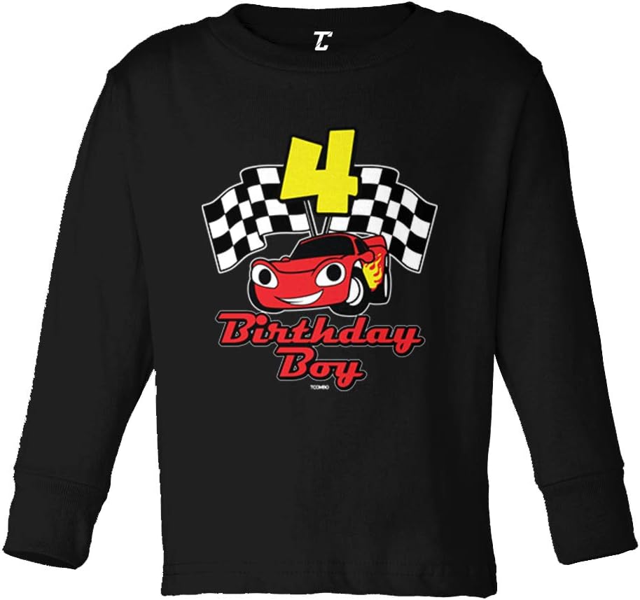 Tcombo Birthday Boy Car Four - 4 Year Old Fun Infant/Toddler Cotton Jersey T-Shirt