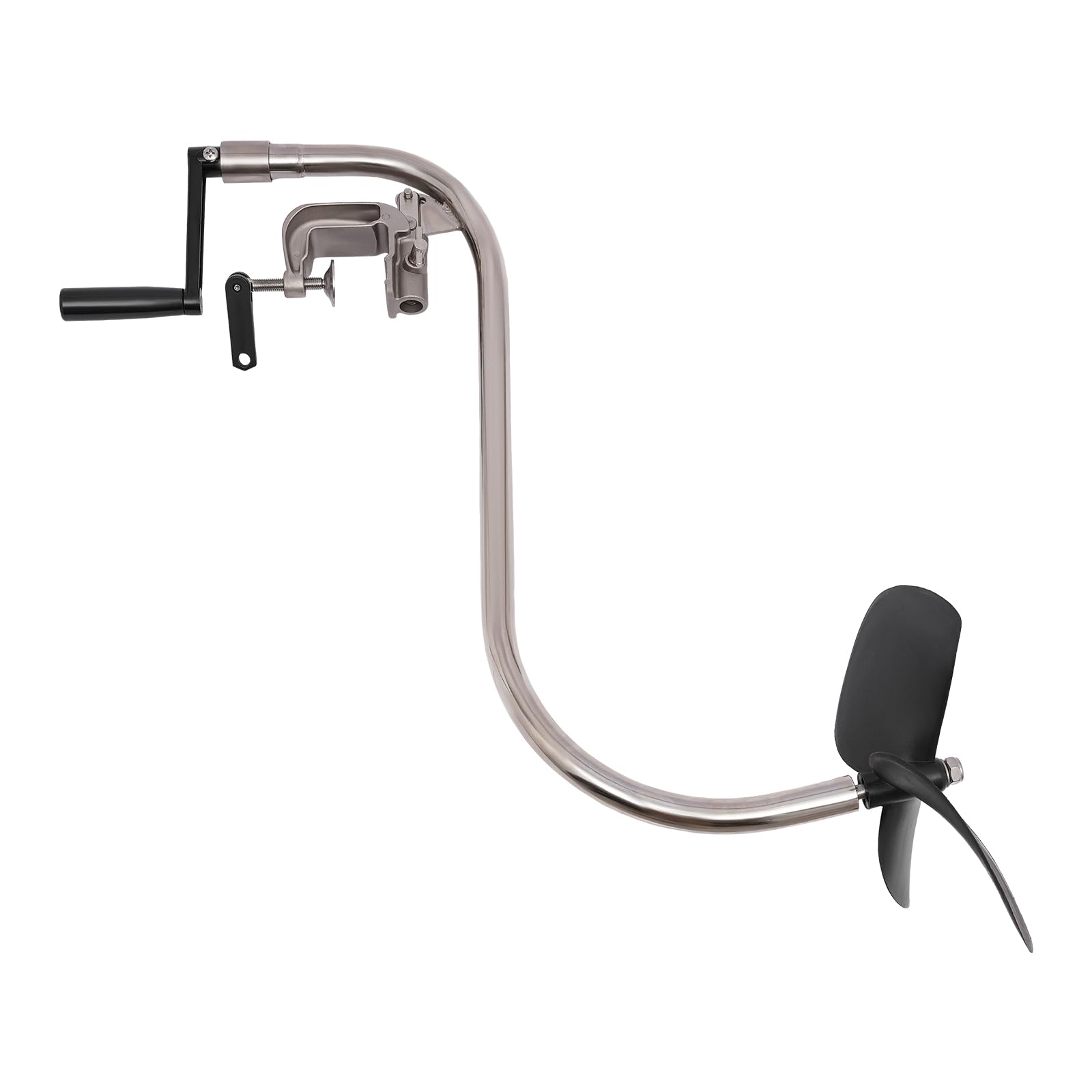 25.59 Inch Hand Operated Boat Propellers, Inflatable Pontoon Boat Kayak Canoe, Outboard Motor Trolling Motor, Black