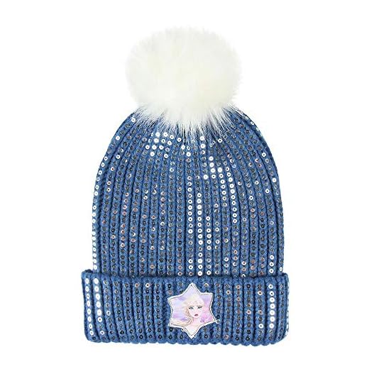 CERDÁ LIFE'S LITTLE MOMENTS 2200005909 Gorros de Invierno Niña de Frozen-Licencia Oficial Disney, Azul, Talla única Unisex niños