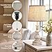 Drawealth Table Lamps for Bedrooms Set of 2 Farmhouse Bedside Lamps for Nightstand with USB Charging Ports Traditional Side Table Lamps for Living Room Wooden Finish, Pull Chain, Bulbs Not Included