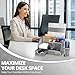 Flexzion Desk Caddy Organizer Set (Silver Gray) - Metal Mesh Desktop Caddy with Drawers, 6 Compartments, and Pencil Holder for Women & Men - Desktop Organizer and Storage for Work or Office Supplies