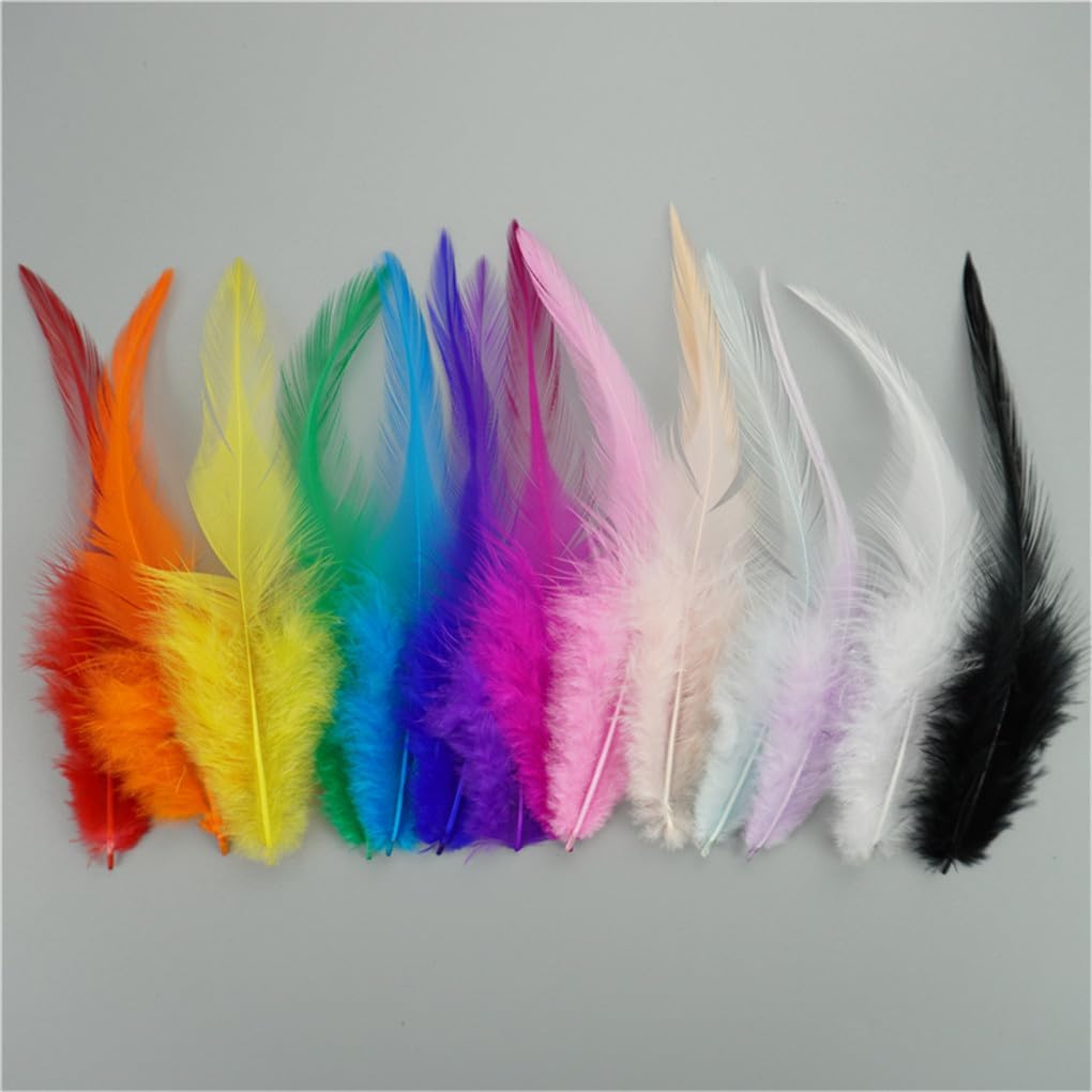 Colored Chicken Feathers 10-15Cm Natural Pheasant Plume for Needlework and Handicrafts DIY Accessories Natural 2 500Pcs