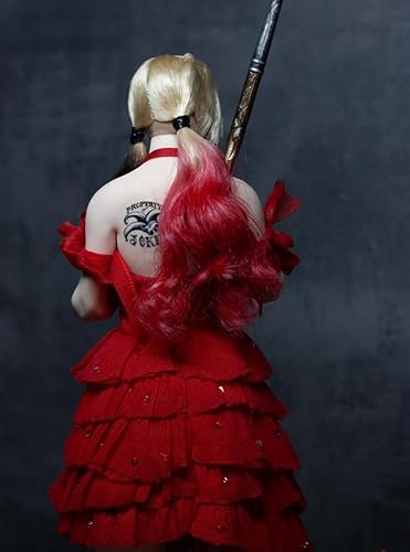 Miniatura 6 de HiPlay Figura coleccionable Harley Joker Juego completo de accesorios escultura de cabeza+ropa+accesorio para figura de acción femenina en miniatura