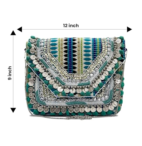 Image of Maresse Women Boho Bag Embroidered Crossbody Sling Bag For Women | Handmade
