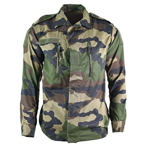 Véritable veste de combat F2 de l'armée française Fatigue CE Camo Militaire Surplus NEUF, camouflage, Small Long (34.5')