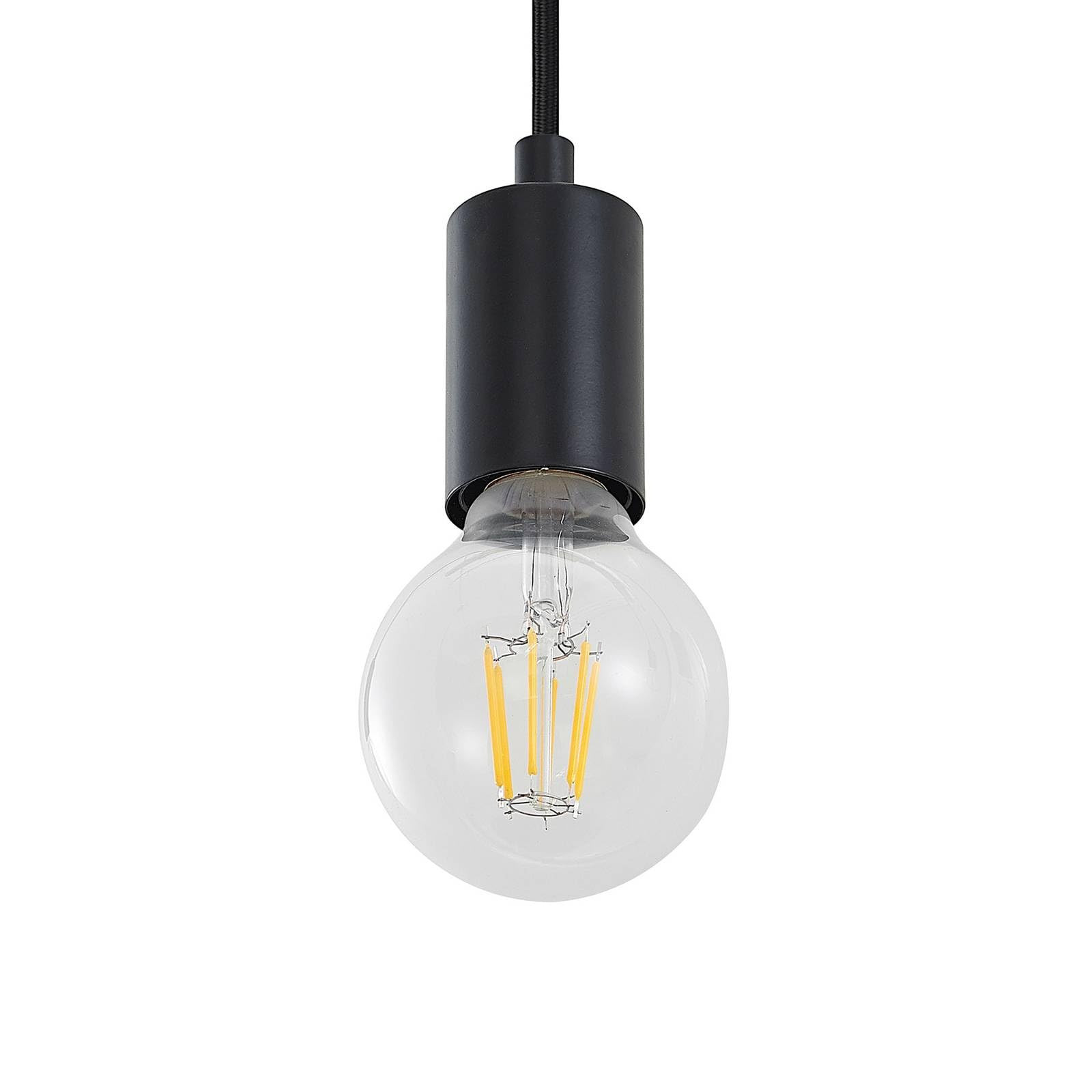 Lindby Pendelleuchte Ferris (Retro, Vintage Antik) aus Metall (4 flammig E27) - Holz Hängeleuchte Esstischlampe Hängelampe Wohnzimmerleuchte