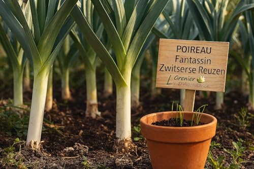 100 graines à semer - Le Grenier d'Abondance - Poireau Fantassin Zwitserse Reuzen - Allium porrum