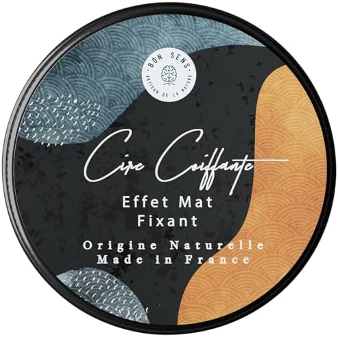 Natürliches Haarwachs für Männer, >95% natürlich - Starker Halt - Mattes Finish - Stylingwachs für Haare und Bart - 45g