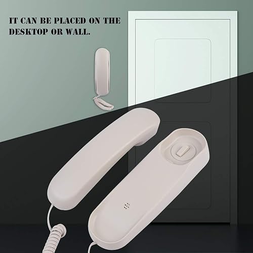 Miniatura 2 de Bewinner Extensión de teléfono de negocios de hotel impermeable - Teléfono fijo con cable colocado en el escritorio o la pared - No requiere