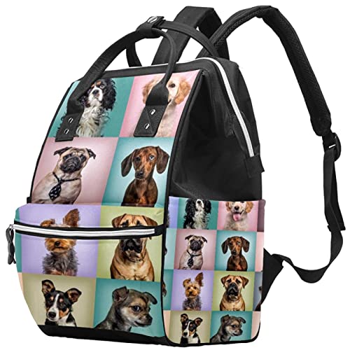 TFCOCFT Bolsas de pañales de viaje mochila bolsas de pañales, Mochila pañalera unisex, Perro