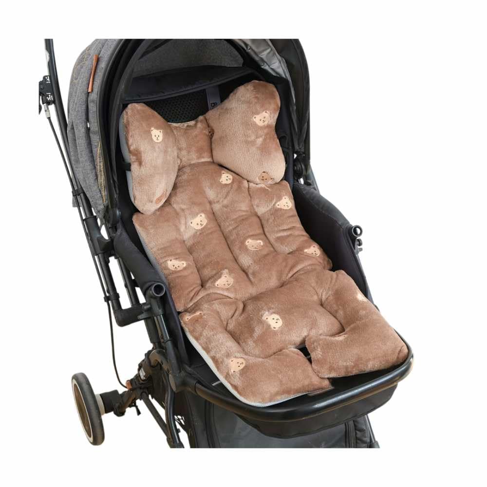 Baby Stroller with Soft Velvet Cushion and Elegant Embroidery-image-7