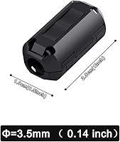 Vista 2 de Roctee - Anillo de cable de filtro de ruido EMI RFI, 12 piezas de estrangulador de ferrita a presión con supresor de ruido, clip de cable