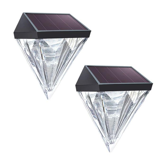 Onpoint Solar Lights for Home & Outdoor, Diamond Design & Wireless Lights Fixture, Auto Chargable with Motion Sensor Exterior LED Sconce, Waterproof & Security Lights for Garden (Pack of 2, Yellow) (B0DDH21B8K) Amazon Price History, Amazon Price Tracker