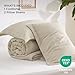 Bedsure Waffle Comforter Set Queen, Soft and Breathable Linen Bedding Comforter Set, 3 Pieces, 1 Waffle Weave Comforter (90