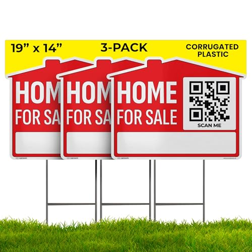 1914 Home For Sale Sign (3-Pack) - Weatherproof Double-Sided | Corrugated Plastic | Stakes & QR App Included