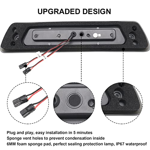 Aexploer For F150 3Rd Third Brake Lights Lamp Led Compatible With F150 2009-2014,Cab Roof Cargo Light Brake Light Rear Center High Mount Stop Light Tail Light Assembly (Fit For Rapt0R Verison) #TOP6