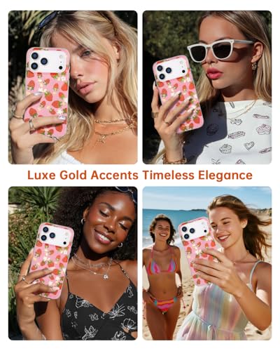 Coque iPhone 17 Pro Max MagSafe antichoc fine rose motif - 5