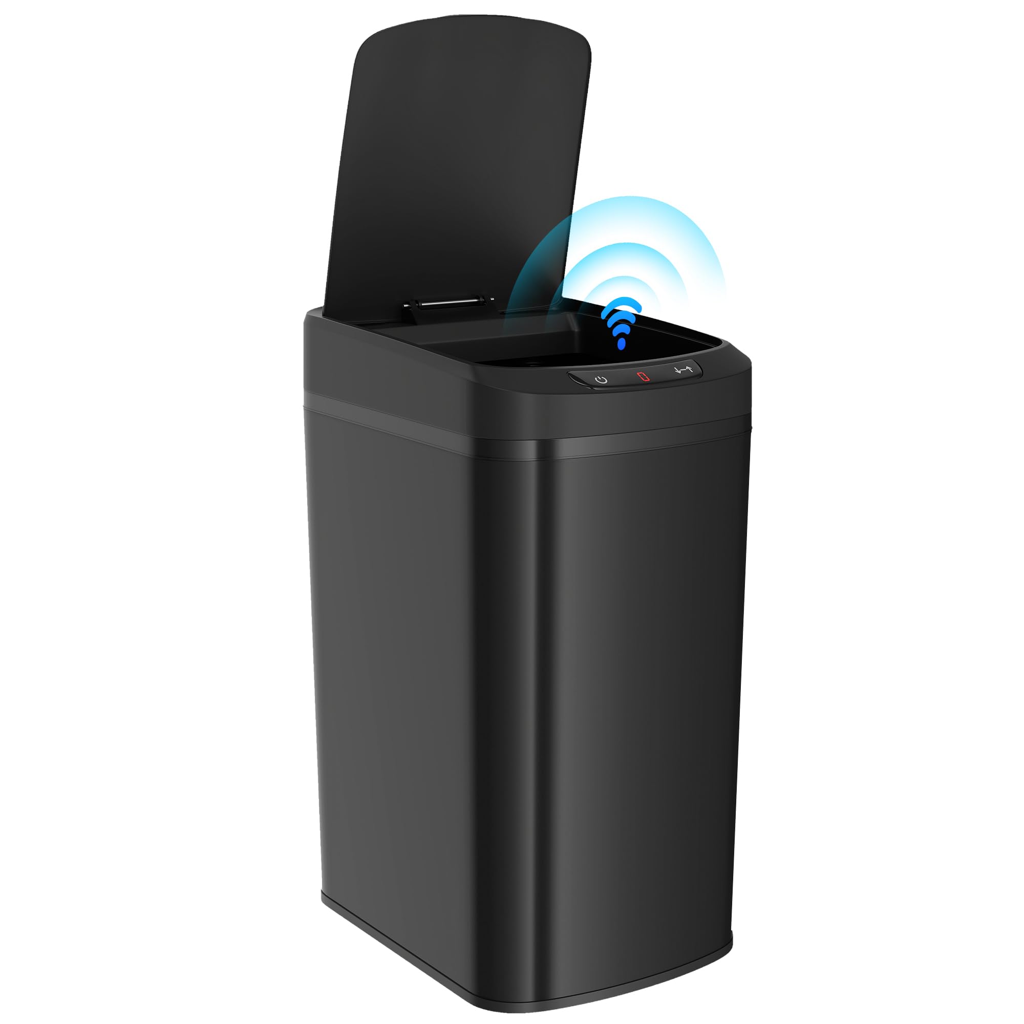 HOMCOM 12L Sensor Bin, Stainless Steel Automatic Touchless Motion Sensor Kitchen Bin, Compact, Fingerprint Resistant for Bathroom, Home Office Use and Hygienic Gyms, Black