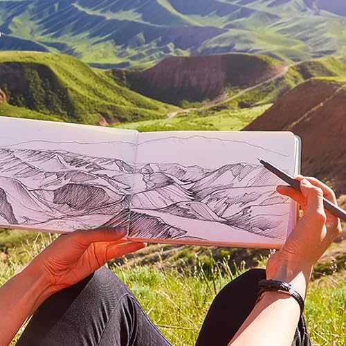 Vienrose VR-102-MBSCB-21CM-BRN-1PC Watercolor Sketchbook, 5.5 Inchx8.2 Inch Watercolor Journal With 24 Sheets 140 Lb (300 Gsm) Cotton Watercolor Paper, Brown Linen Cover Watercolcr Sketch Book As Travel Notebook Mixed Media Pad thumb #6