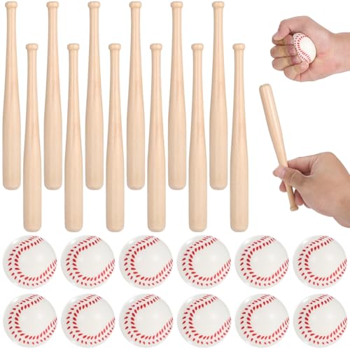 24PCS Mini Baseball Bats & Foam Balls Set