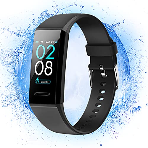 Fitness Tracker,Activity Tracker with IP68 Waterproof,Smart Watch for Android iOS Phone,24 7 Heart Rate&Blood Oxygen&Sleep Monitor,Smartwatch with GPS for Men Women Kids
