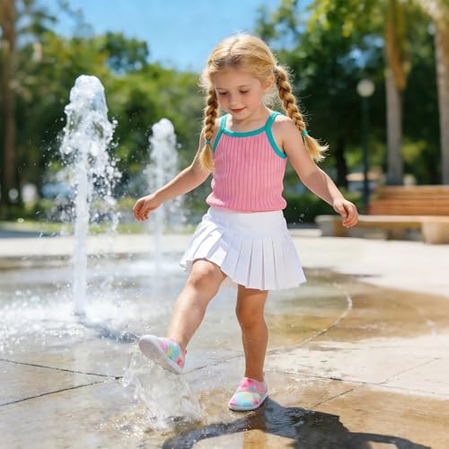 Image of LeIsfIt Toddler Water Shoes Boys Girls Barefoot Aqua Socks Kids Breathable Quick-Dry Swim Shoes for Beach Pool Surf