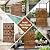 Metal Privacy Screen for Outdoor Freestanding Privacy Screens, 72" H x 44" W Patio Metal Fence Panels with Stand, Portable Brown Screens for Outside Deck Balcony Garden and Indoor