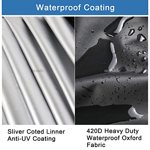 Rilime B08P5BRRGN_CA NARF Patio Bench Cover,Outdoor 2-Seater Waterproof Outdoor Loveseat/Glider/Sofa/Furniture Cover,53L X 26W X 35H Inch thumb #7