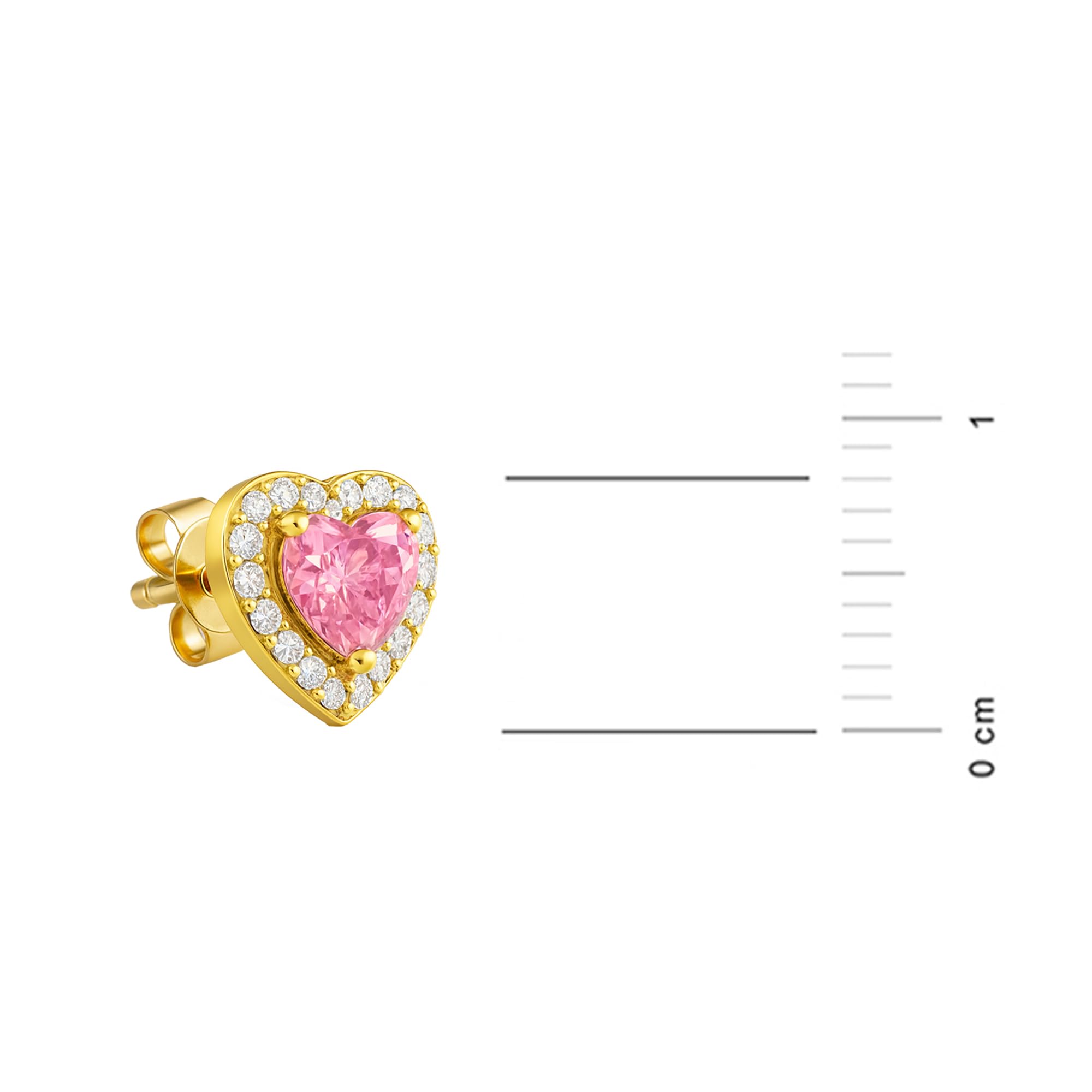 Sakrami Parure Donna Ragazza Argento 925 Dorato Cuore Rosa e Pavé di Zirconi – Collana e Orecchini Coordinati – Scatola Con Dedica Incisa – Idea per Anniversario San Valentino Comunione