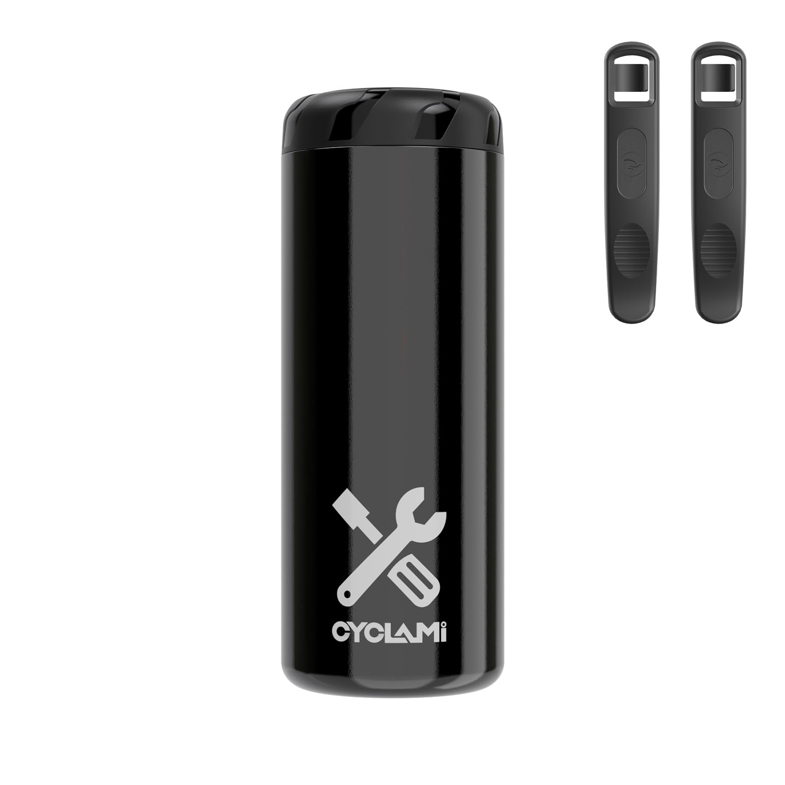 Bike Tool Storage Bottle for Cycling, Bicycle Repair Tool Bottle with 2 Tyre Levers for Water Bottle Cage
