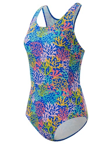 Image of Girls' Swimsuit One Piece Swimming Suits Flyback Swimwear for Practice