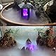 Zeerkeer Mini nebelmaschine, 12 LED Ultraschall Nebler Hersteller LED Nebel Nebelmaschine Zerstäuber Diffuser Mist Maker Geeignet für Innen- oder Außenbrunnen, Mini-Wasserspiele und Büroanwendungen