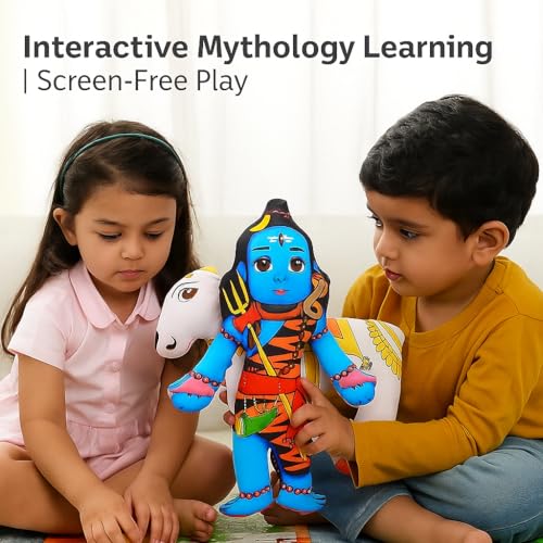 Image of Shiv Nandi Soft Plush Toy for Kids | Educational Toy | Spiritual Gift for Boys & Girls | Learning & Play