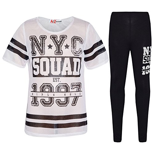 Ensemble T-shirt et Legging Fille NYC Squad du 7 au 13 Ans
