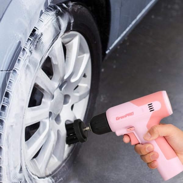 Taladro Inalámbrico GRENPRO 7.2V con 23 Accesorios y Luz LED, Color Rosa miniatura 2